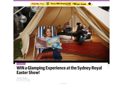 Win a glamping experience at the Sydney Royal Easter Show! (NSW Residents ONLY)