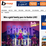 Win a gold family pass to Barbie LIVE!