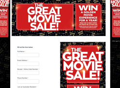 Win a Golden Movie Experience for a year!