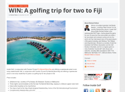 Win a Golfing Trip for Two to Fiji