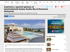 Win a gourmet getaway at InterContinental Double Bay & Stockroom Restaurant! (Flights NOT Included)