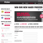 Win a Haier 256L Vertical Freezer!
