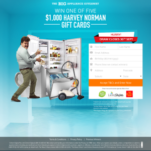 Win a Harvey Norman Gift Card
