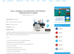 Win a HoMedics Electrostatic Air Purifier!
