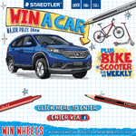 Win a Honda CRV + a bike & scooter to be won weekly!