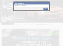 Win a hot lap experience in the 'Just Car Insurance' V8 Ute + a cool prize pack!