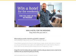 Win a hotel for 50 people for the weekend