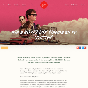 Win a HOYTS LUX Cinema all to yourself