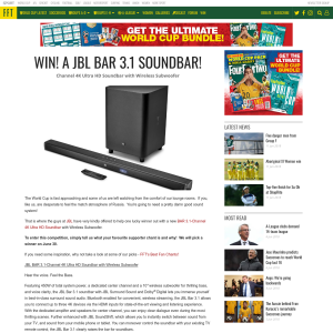 Win A JBL Bar 3.1 Soundbar