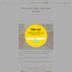 Win a kid's bike from Reid Cycles!