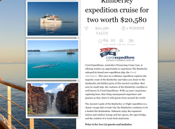 Win a Kimberley Expedition Cruise for 2