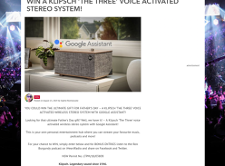 Win a Klipsch ‘The Three’ Wireless Stereo System