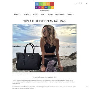 Win a Luxe European Gym Bag