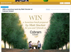 Win a luxurious lunch for you and 7 friends at the home of Cobram Estate