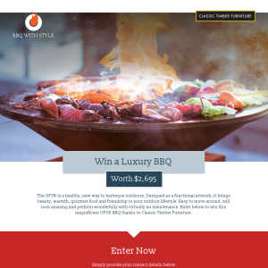 Win a luxury BBQ valued at $2,695!
