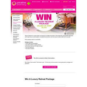 Win a luxury retreat package, valued at over $6,000!