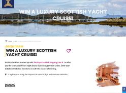 Win a luxury Scottish yacht cruise!