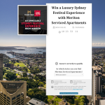 Win a luxury Sydney Festival Experience with Meriton Serviced Apartments!