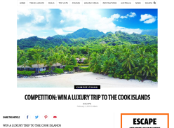 Win a Luxury Trip to The Cook Islands