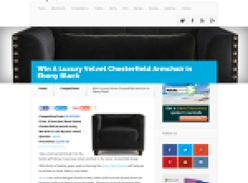 Win A Luxury Velvet Chesterfield Armchair in Ebony Black