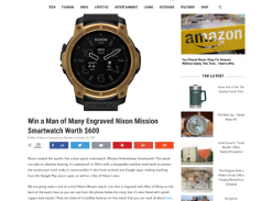 Win a Man of Many Engraved Nixon Mission Smartwatch Worth $600