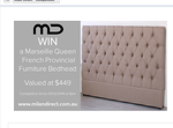Win a Marseille Queen French Provincial Furniture Bedhead!