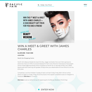 Win a meet & greet with James Charles