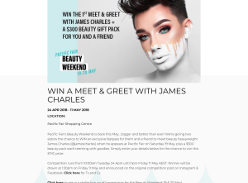 Win a meet & greet with James Charles