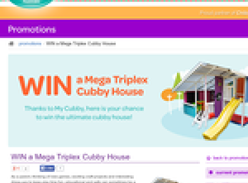 Win a Mega Triplex cubby house!