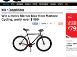 Win a men's Mercer bike from Martone Cycling, worth over $1,199!