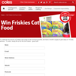 Win a month's supply of Friskies Cat Food
