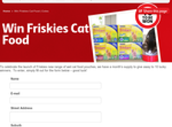 Win a month's supply of Friskies Cat Food