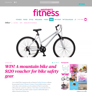 Win a mountain bike + a $120 voucher for safety gear!