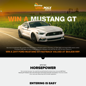 Win a Mustang GT! (Purchase Required)