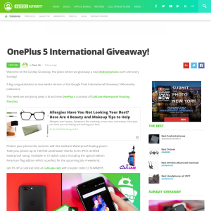 Win a new OnePlus 5
