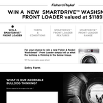 Win a new Smartdrive Washsmart Front Loader washing machine!