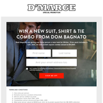 Win a new suit, shirt & tie combo from Dom Bagnato!