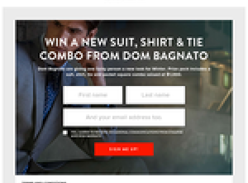 Win a new suit, shirt & tie combo from Dom Bagnato!
