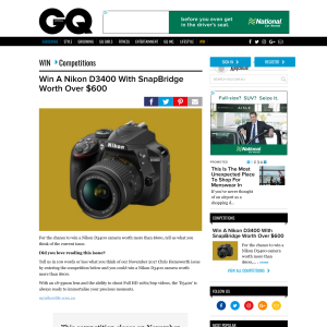 Win A Nikon D3400 With SnapBridge 
