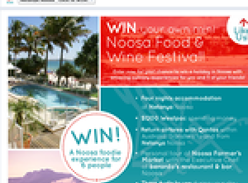 Win a Noosa Food Experience For 6 people