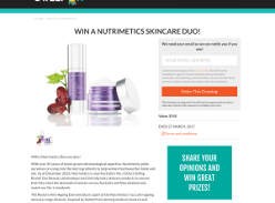 Win a Nutrimetics skincare duo, valued at $145!