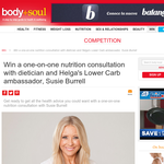 Win a one-one-one nutrition consultation with dietician and Helga's Lower Carb ambassador, Susie Burrell!