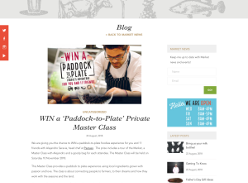 Win a ‘Paddock-to-Plate’ Private Master Class