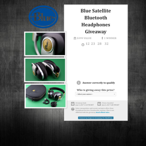 Win a pair of Blue Satellite Bluetooth Headphones!