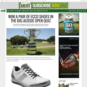 Win a pair of ECCO Biom Hybrid 2 golf shoes worth $279!