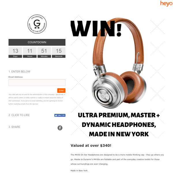 Win a Pair of Master & Dynamic MH30 Foldable On-Ear Headphones