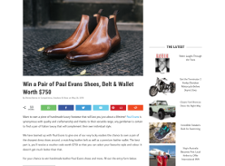 Win a Pair of Paul Evans Shoes, Belt & Wallet