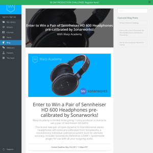 Win a pair of Sennheiser HD 600 Headphones pre-calibrated by Sonarworks!