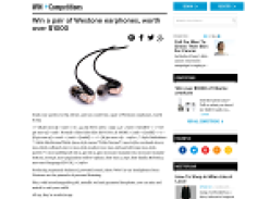 Win a pair of Westone earphones, worth over $1,000!
