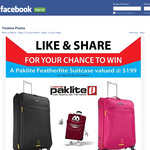 Win a PAKLITE suitcase!
